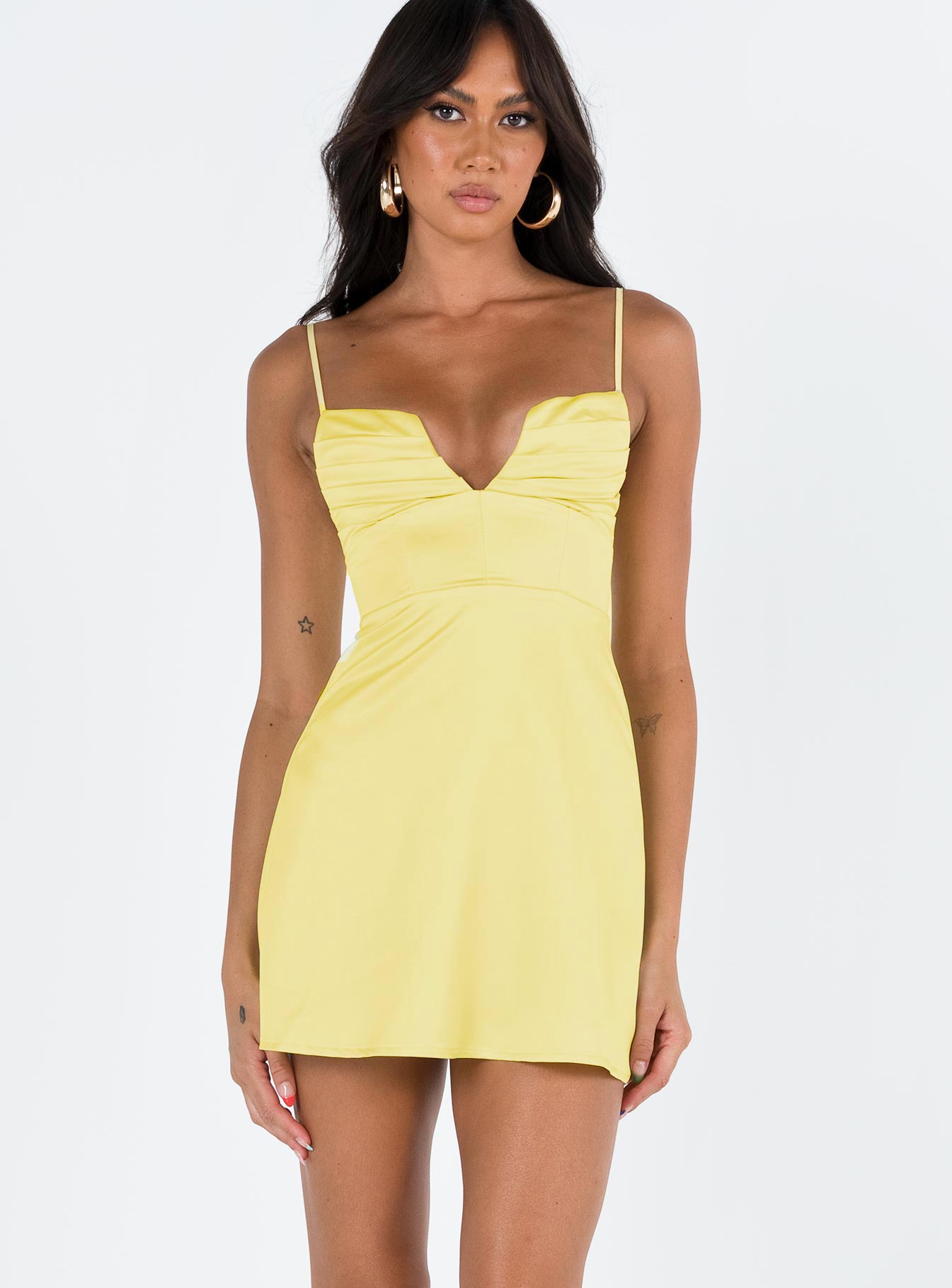 Della mini dress butter yellow