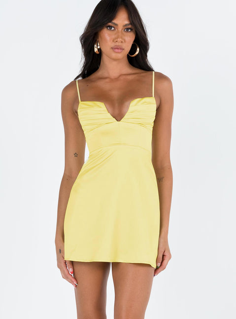 Della Mini Dress Butter | Yellow | Womens | Princess Polly Della Mini Dress Butter | Yellow | Womens | Princess Polly