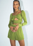 Loriella Long Sleeve Romper Green