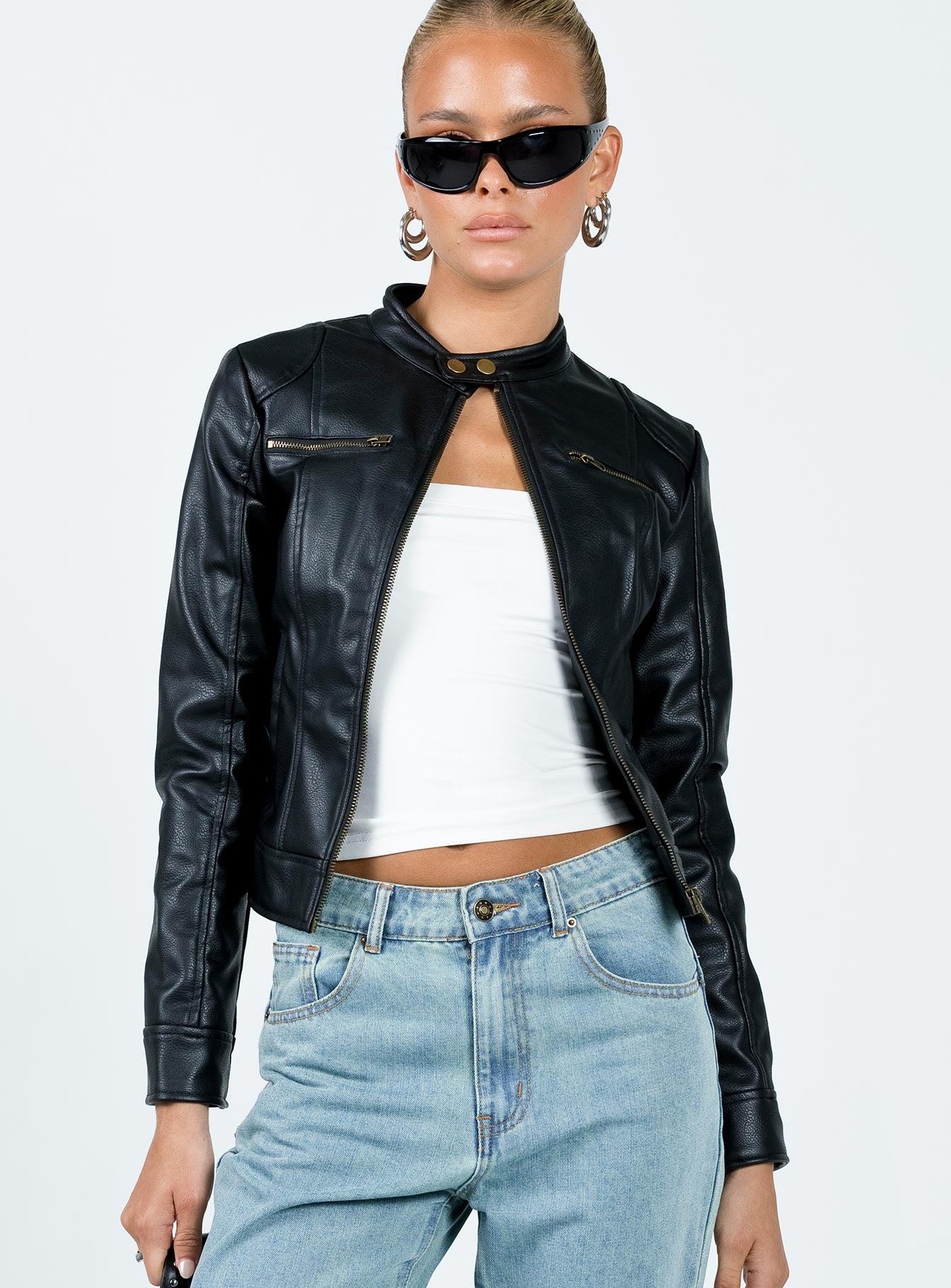 Faux leather motorcycle jackets sale