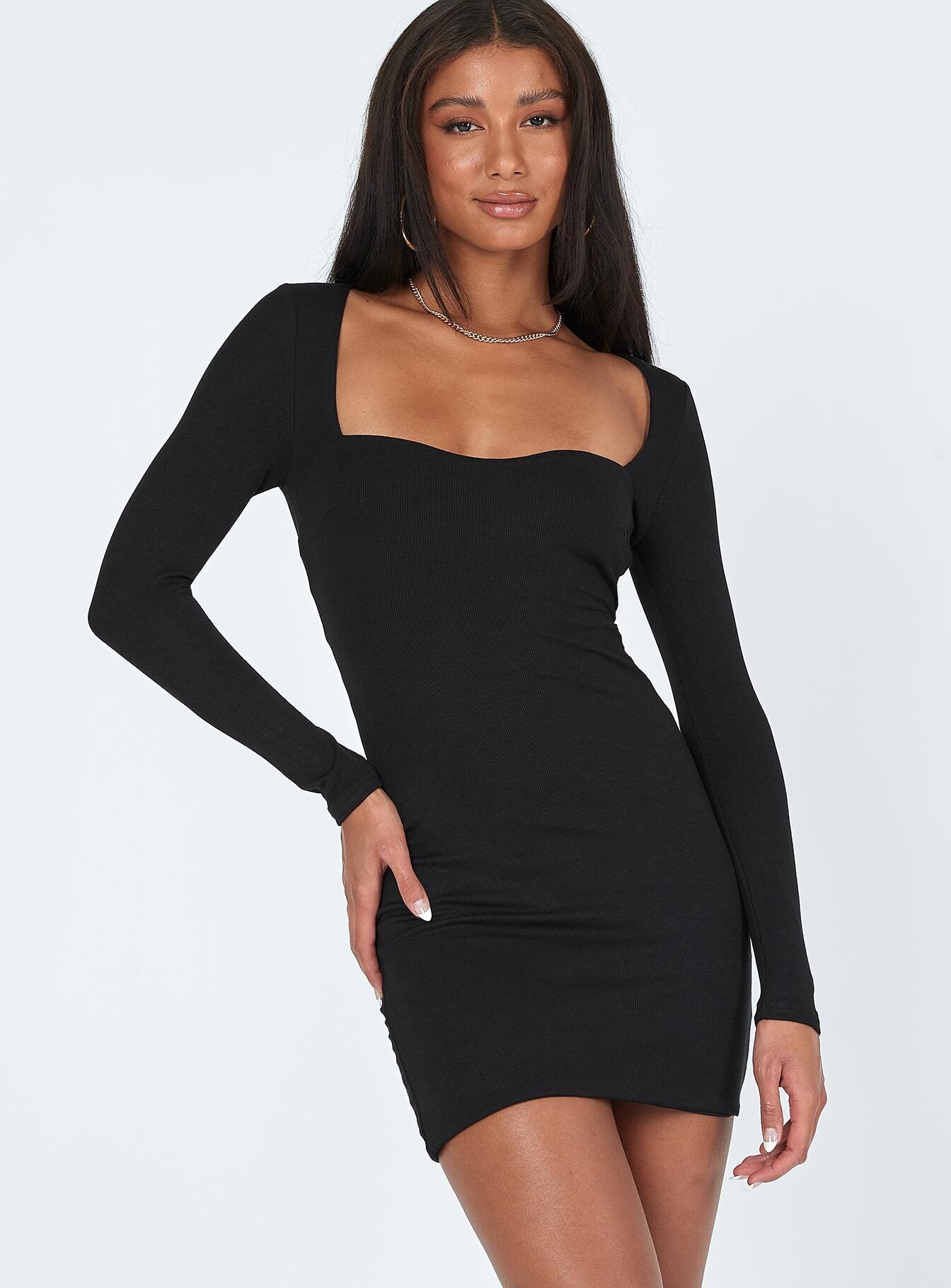 Nolan Mini Dress Black | Princess Polly Nolan Mini Dress Black | Princess Polly