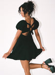Princess Polly Square Neck  Let's Dance Mini Dress Black