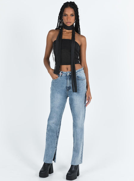 Skinny Jeans | Black Ripped Skinny Jeans | Princess Polly USA