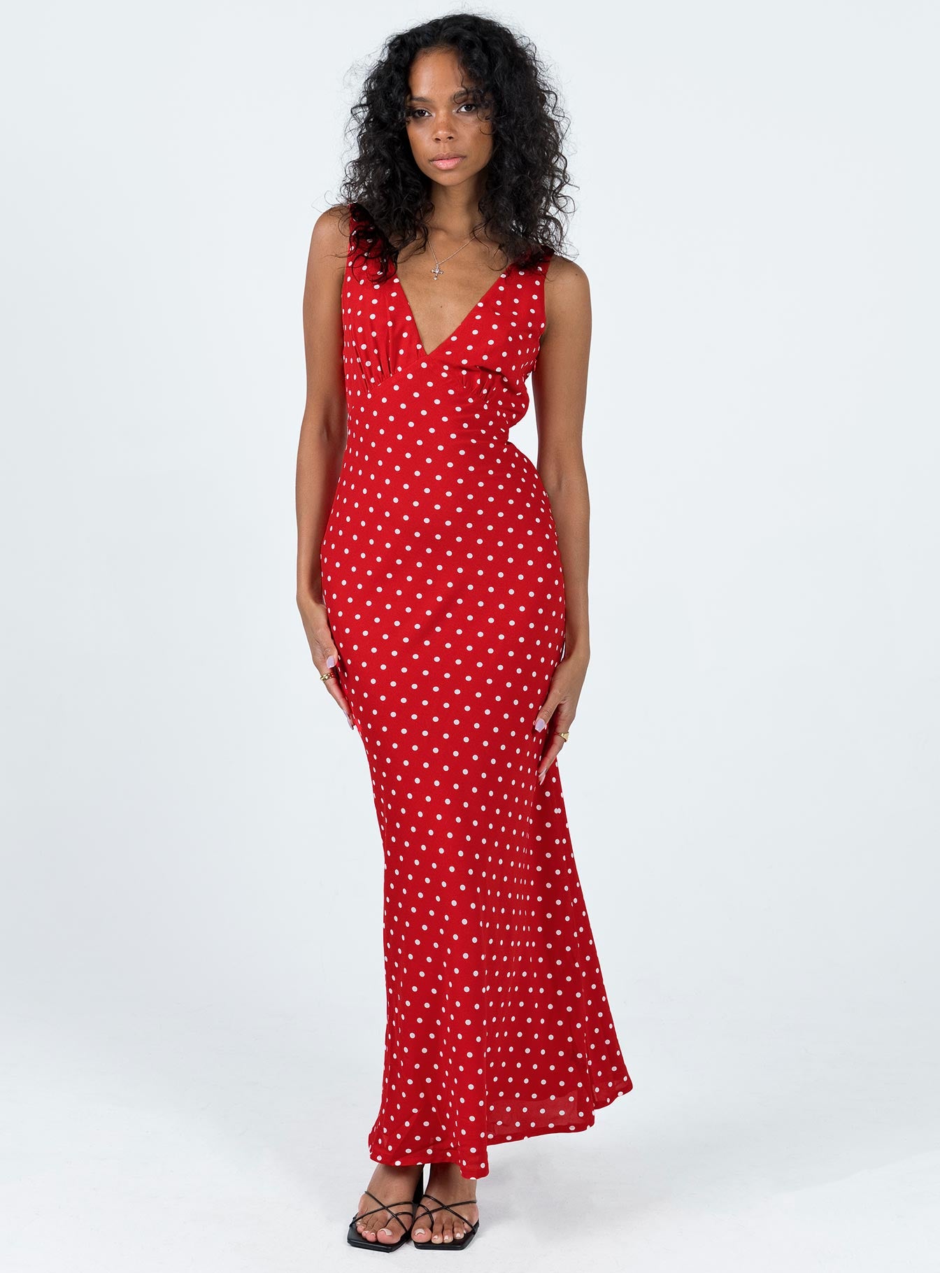 polka dot dress long Nellie Maxi Dress Red Polka Dot