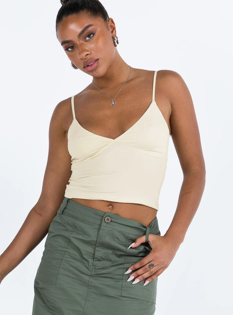 product Princess Polly Sleeveless Plunger  Kazan Cami Ivory