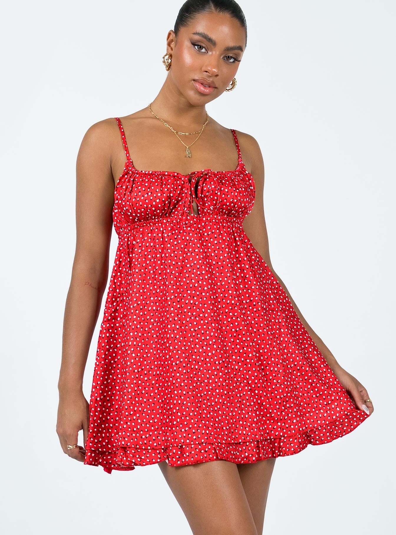 Princess polly red polka sale dot dress