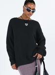 Ryanna Sweater Black Princess Polly  regular 