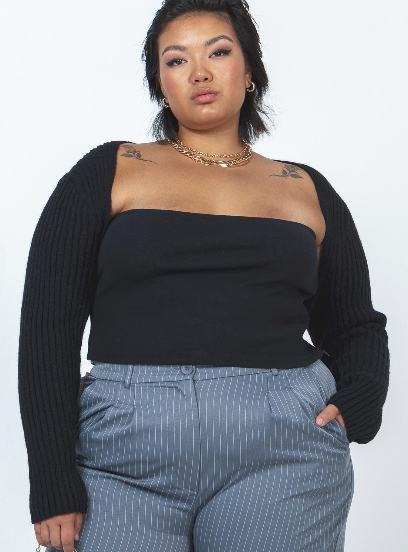 Plus size sale bolero sweater