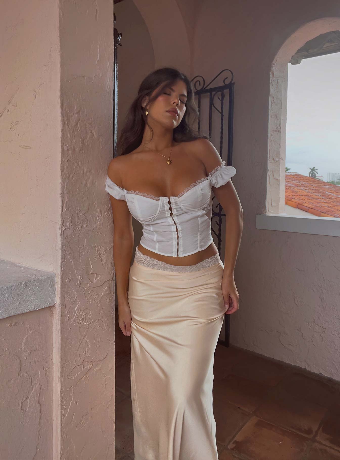 The charmaine maxi skirt cream