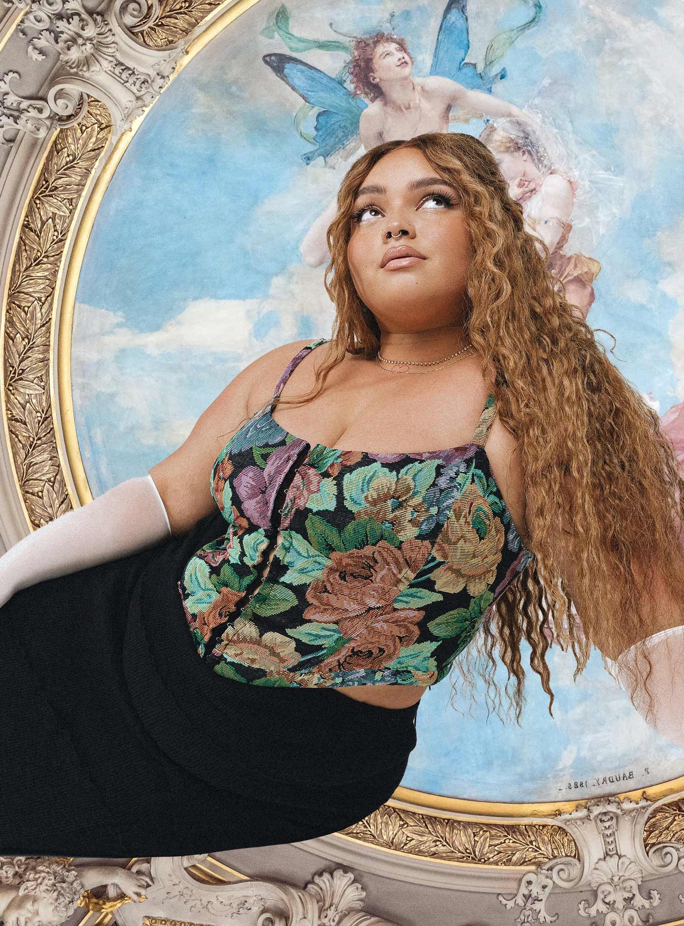 product Princess Polly Sleeveless Square Neck  Tressie Corset Top Multi Curve