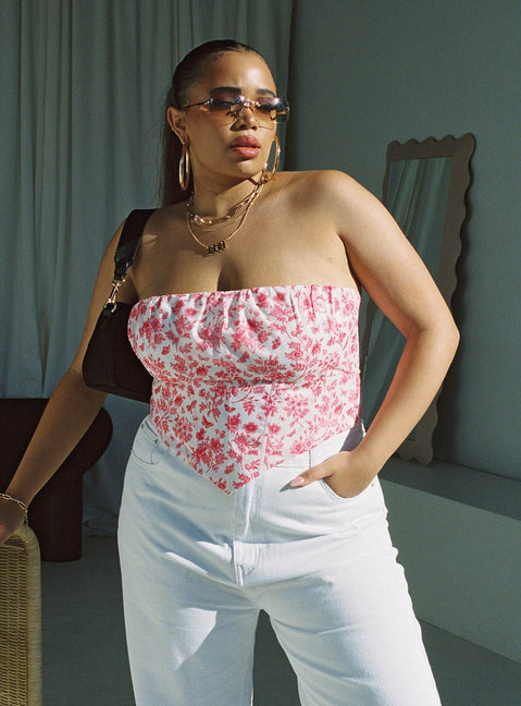 product Princess Polly Three Fourth Sleeves High Neck  Juliette Bustier Curve