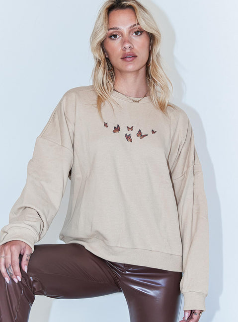 Fly Away Sweater Beige