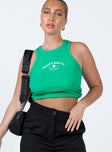 Play The Game Tank Top Green