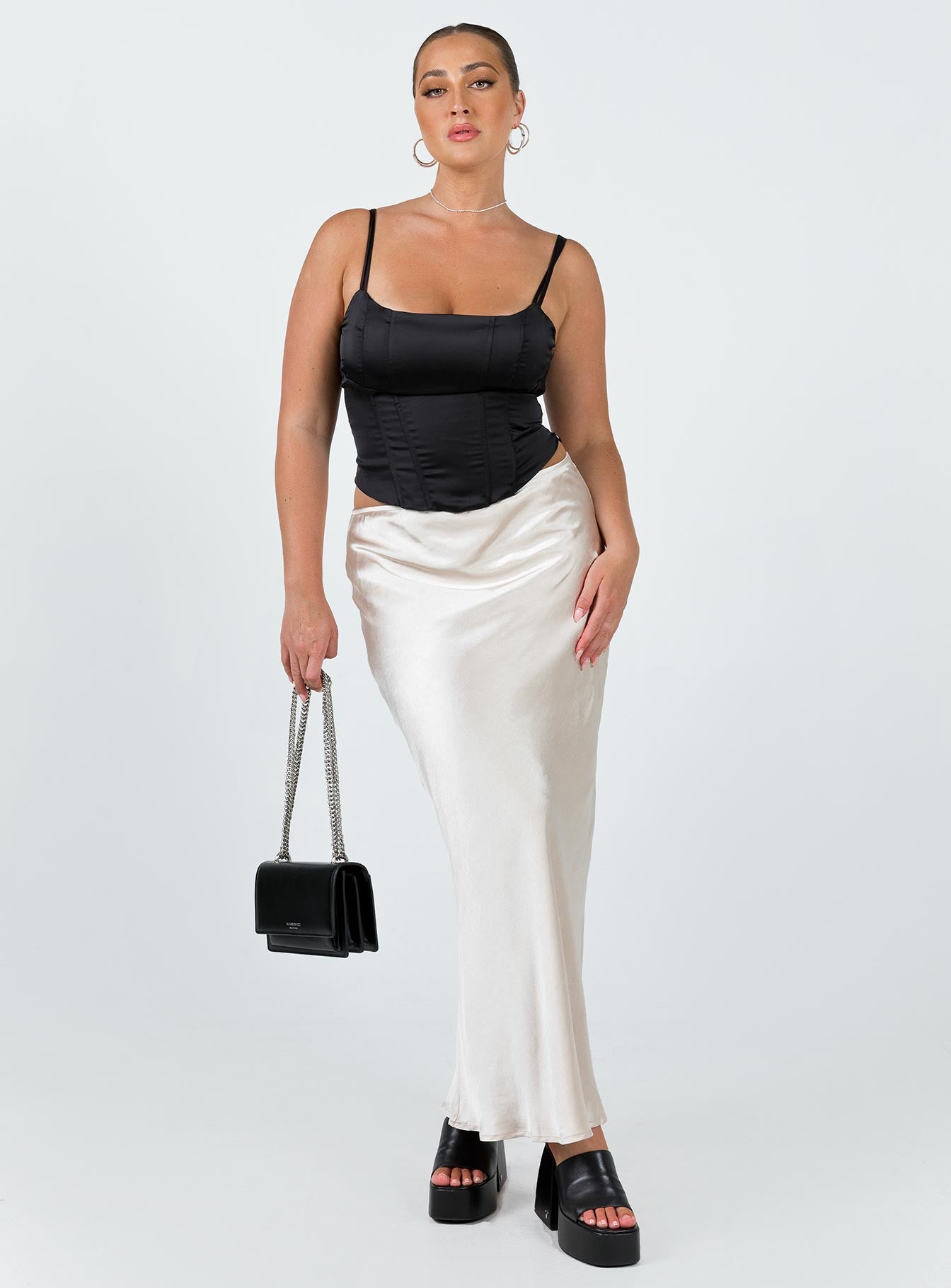 Haley maxi skirt champagne