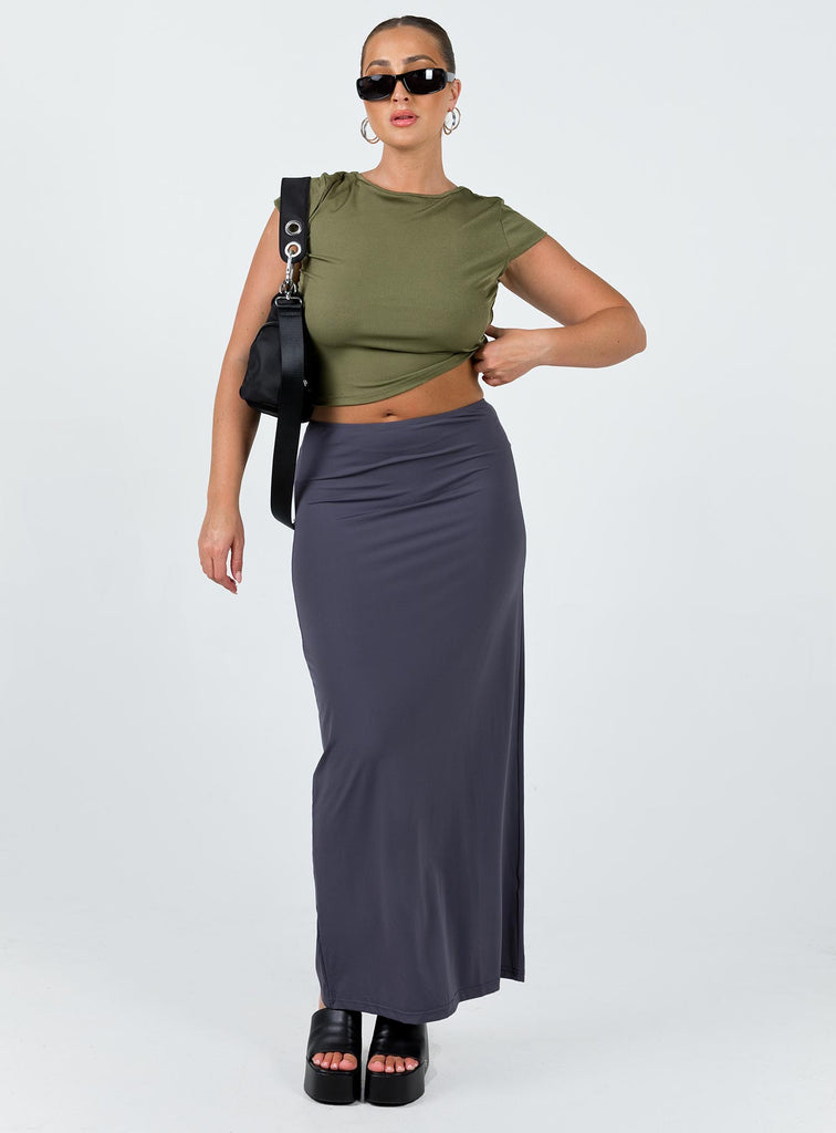 Chipla Maxi Skirt Slate