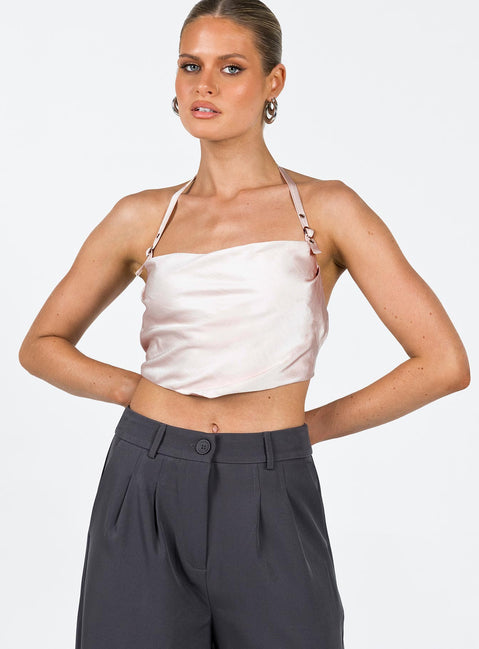 product Princess Polly Full Sleeves Sweetheart  Macedon Satin Top Champagne