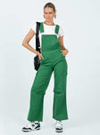 Overalls Cargo style Adjustable shoulder straps  Chest pocket  Button fastening at hips Six leg pockets  Silver-toned hardware  Wide leg  Pleated detail at inner leg
