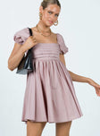 Princess Polly Square Neck  Getaway Mini Dress Pink