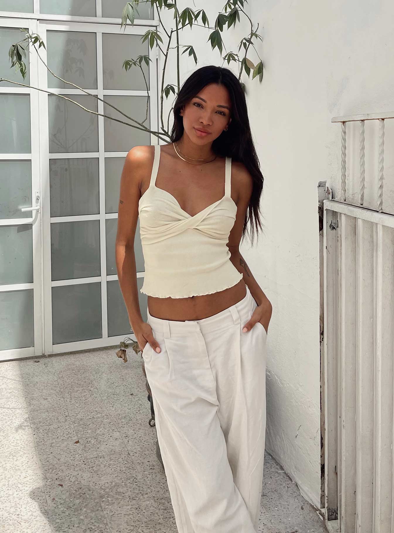 トップス LAYERED COMBI TOPS ivory 1 トップス LAYERED COMBI TOPS Ivory size1 LAYERED COMBI TOPS Ivory size1