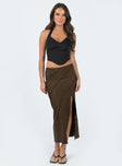 product Erika Midi Skirt Brown Princess Polly  Midi Skirts 