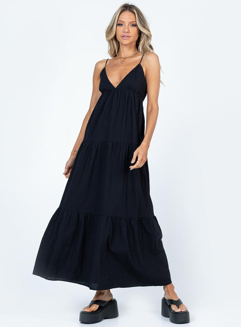 chelsea maxi dress black Chelsea Maxi Dress | Black | Womens
