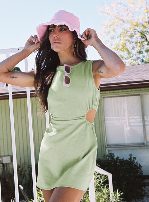 Mayzie Mini Dress Green | Princess Polly Mayzie Mini Dress Green | Princess Polly