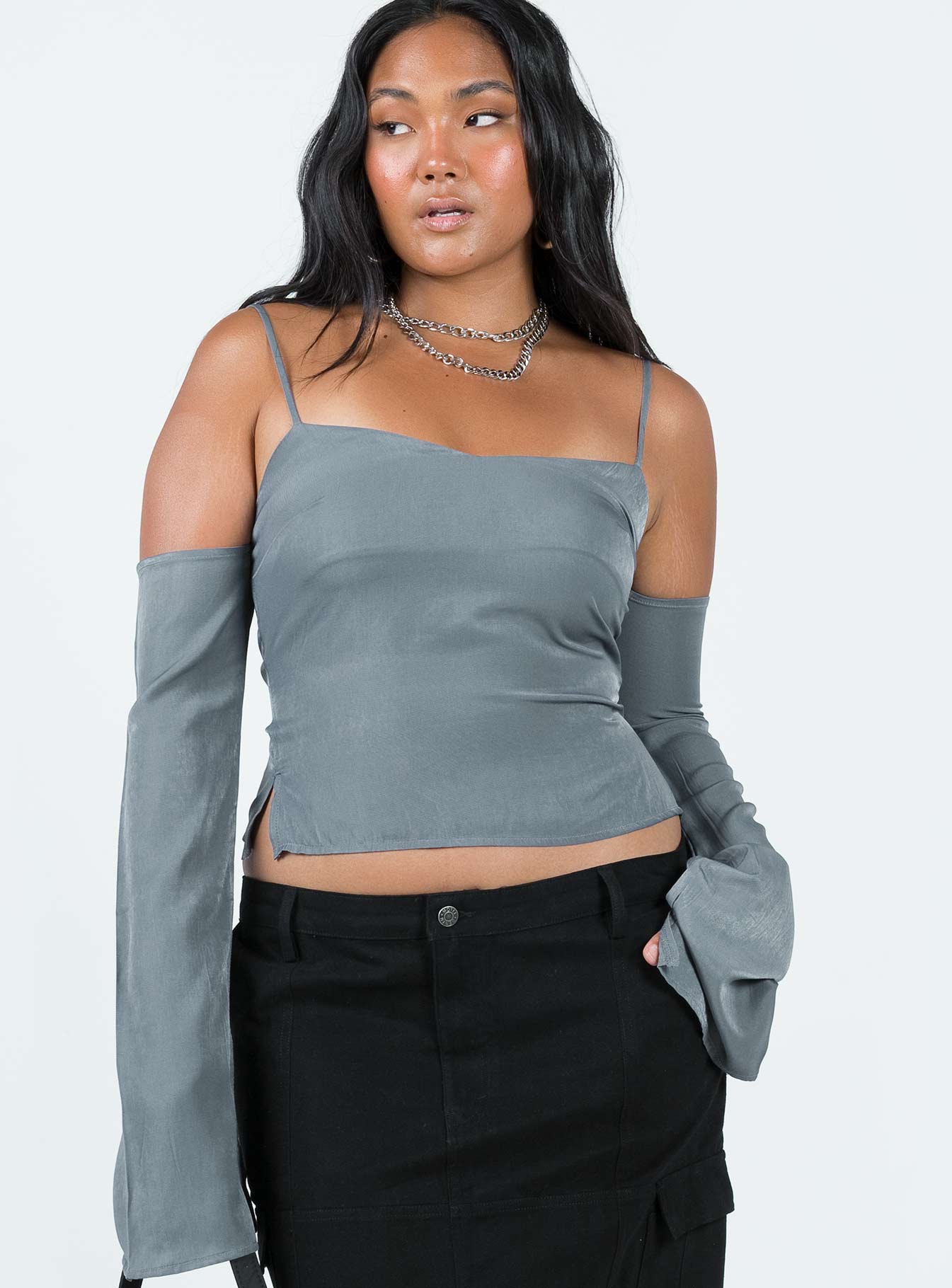 Cold shoulder full online sleeve top