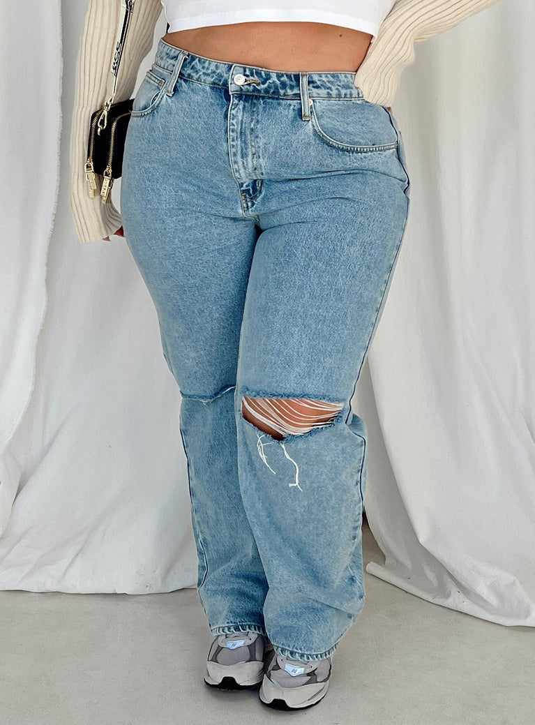 Princess Polly Mid Rise  Holland Jeans Curve