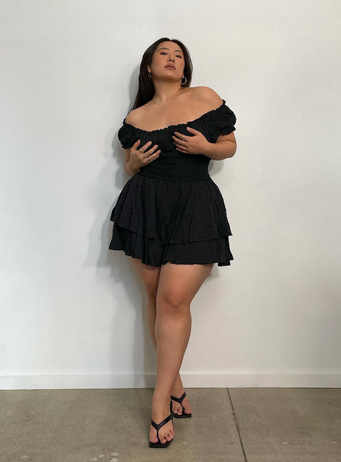 The Love Galore Romper Black Curve | Princess Polly The Love Galore Romper Black Curve | Princess Polly