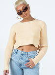 Cooley Sweater Cream Princess Polly  Cropped 
