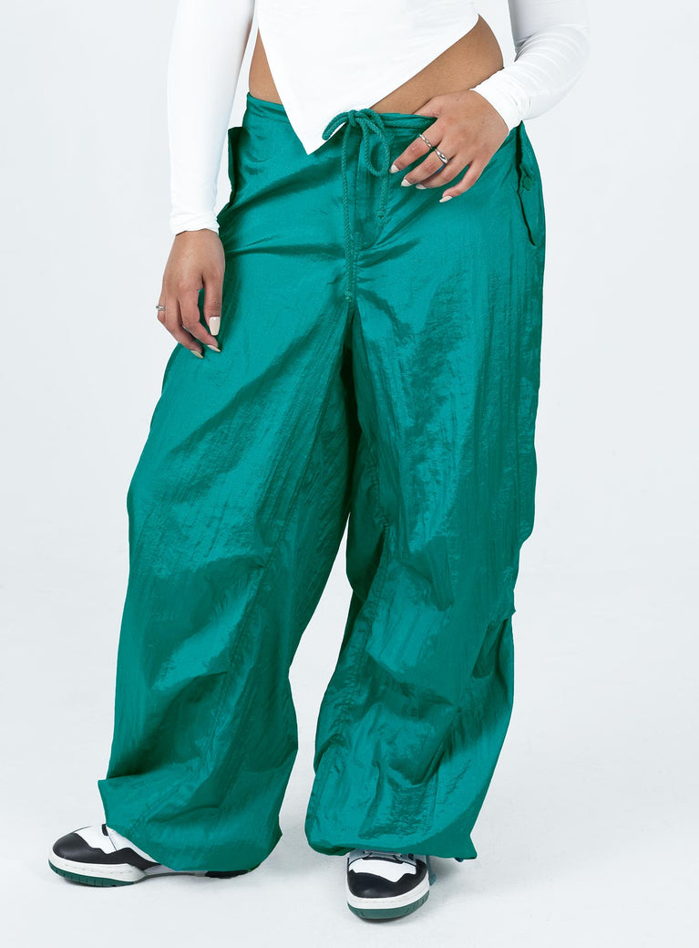 Princess Polly   Motel Chute Trousers Teal