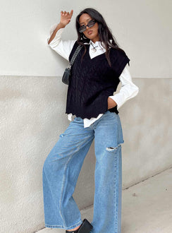 product Princess Polly High Waisted  Teags Jeans Mid Wash Denim