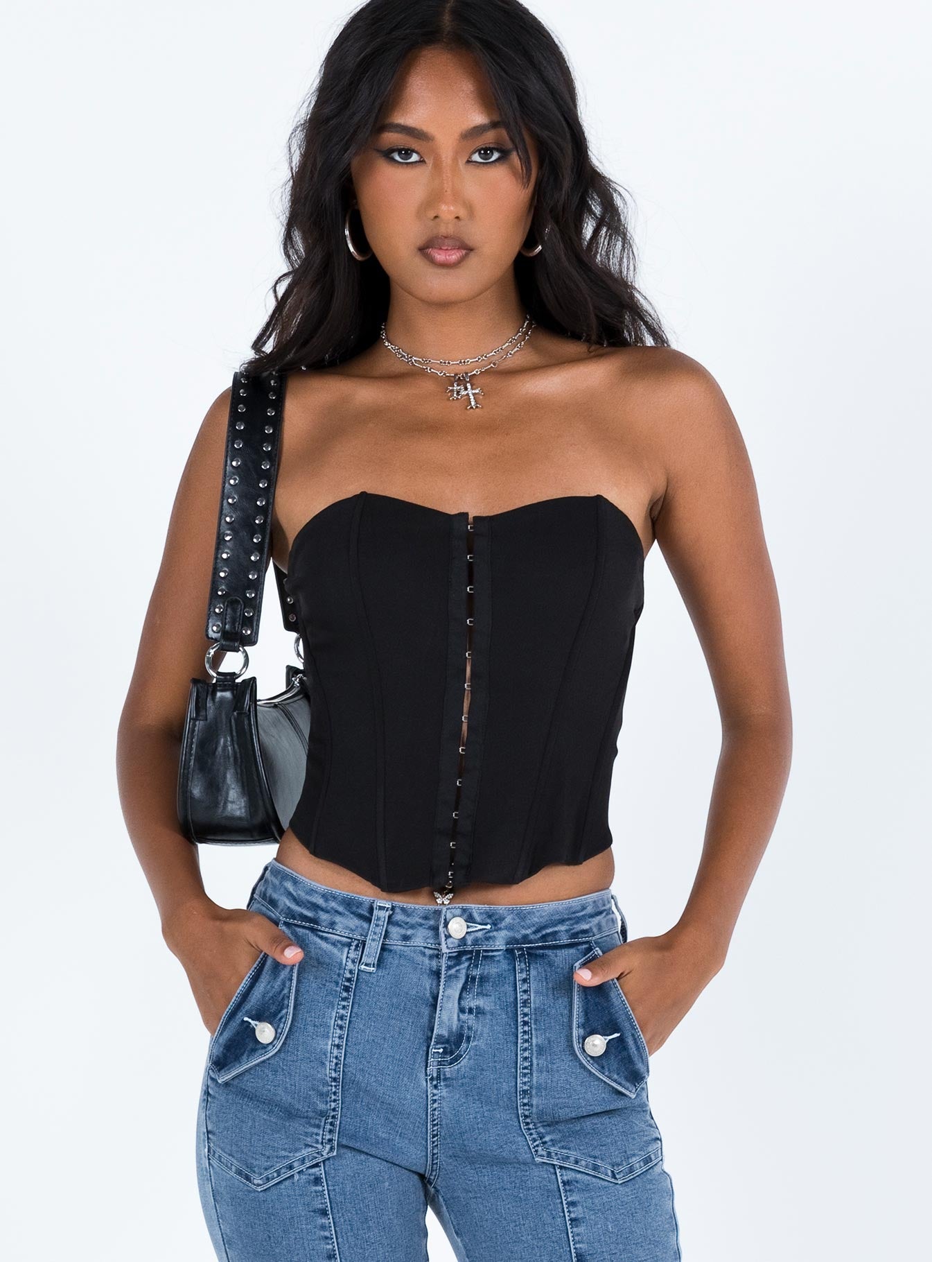 Archer corset top black