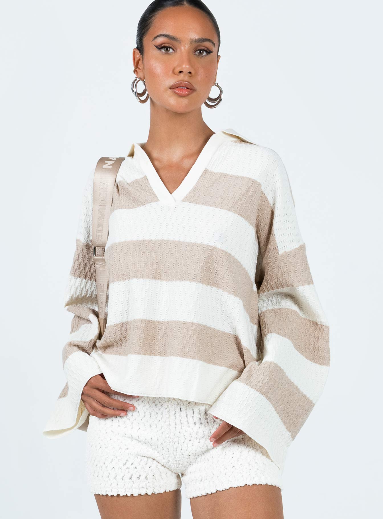 Rick sweater white/beige