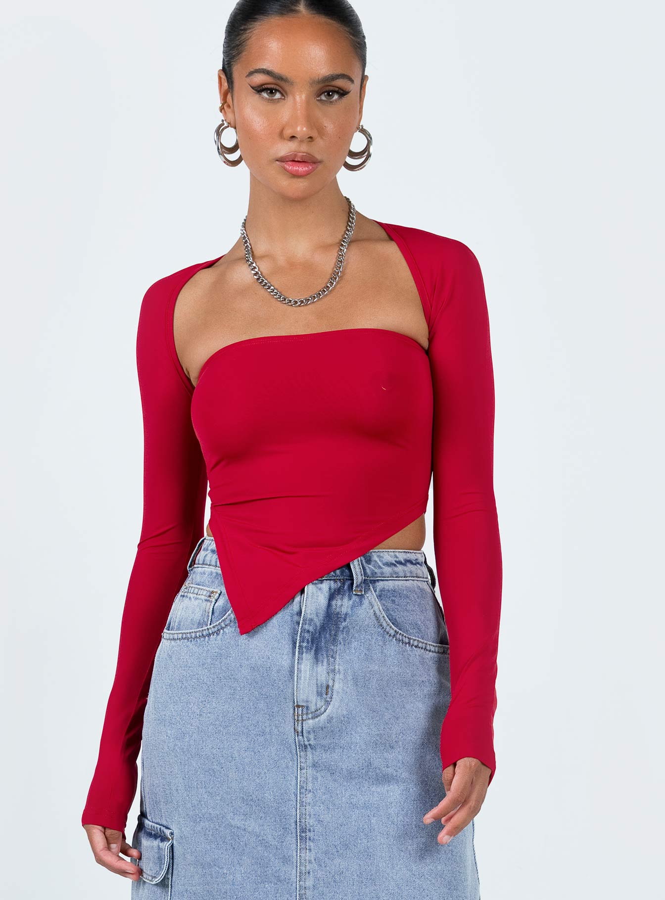 Koslo bolero top red