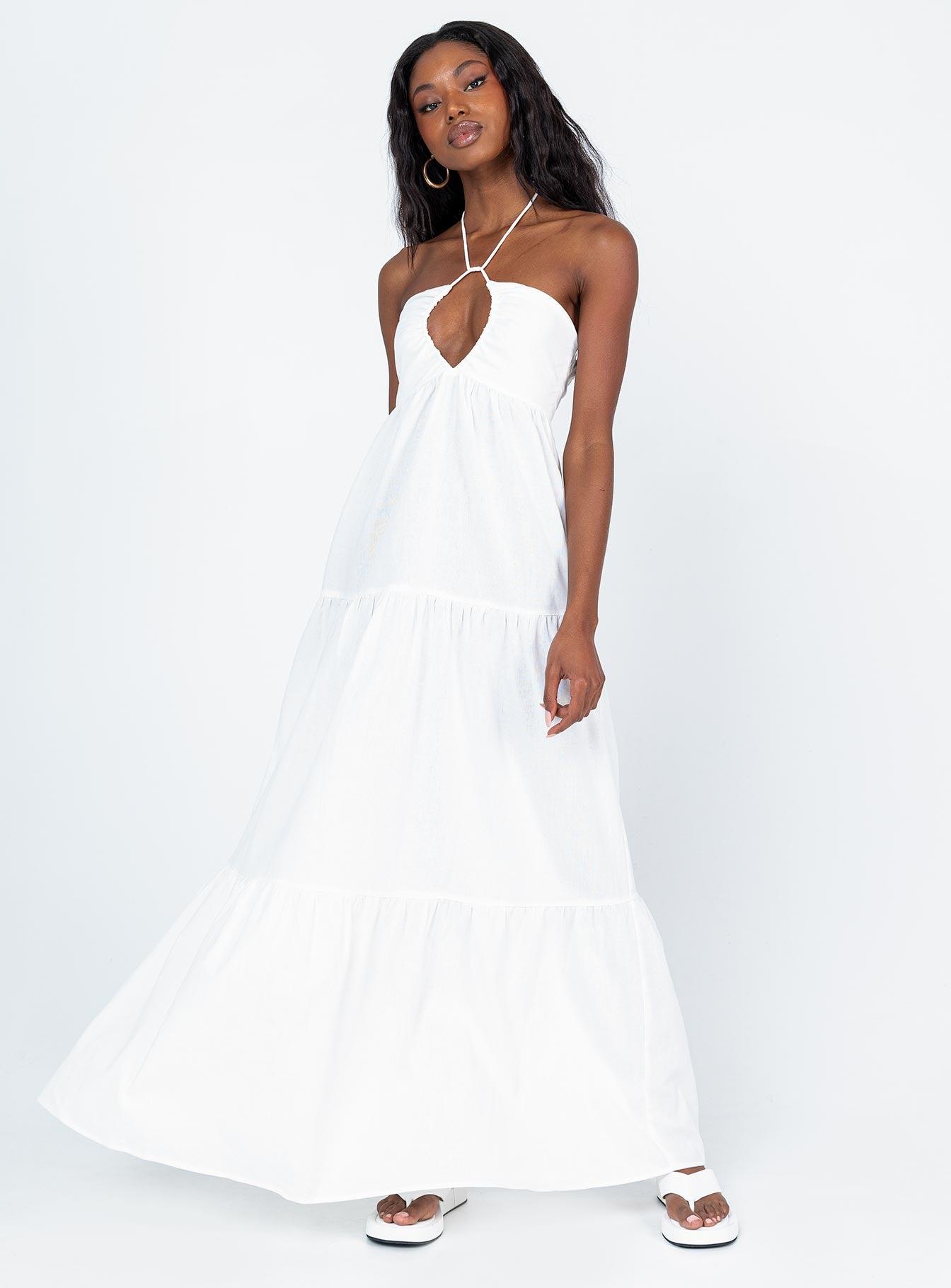 White basic hotsell maxi dress