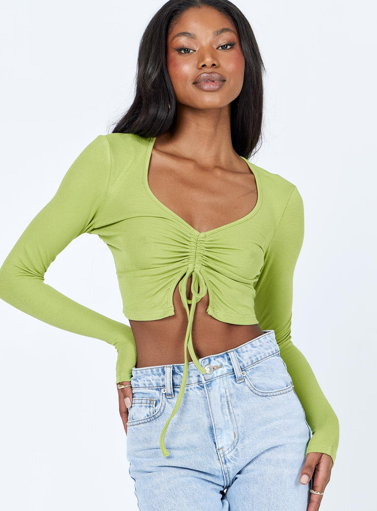 Rayna Long Sleeve Top Green