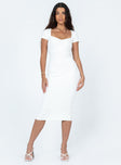 product Princess Polly Crew Neck  Ellisen Midi Dress White