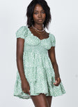 Princess Polly   Daniella Floral Mini Dress Green