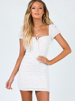 Natalina Mini Dress White / Red Natalina Mini Dress White / Red