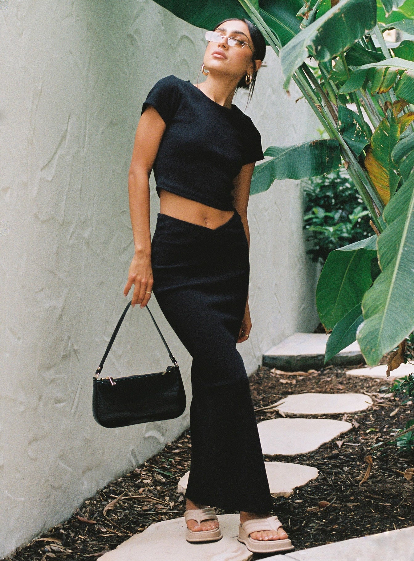 product Abigail Midi Skirt Black Princess Polly  Midi Skirts 