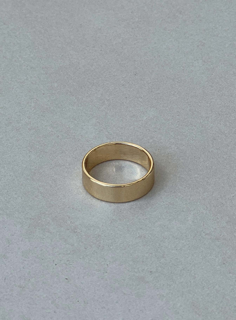 Ring 18K Gold Plated Plain band