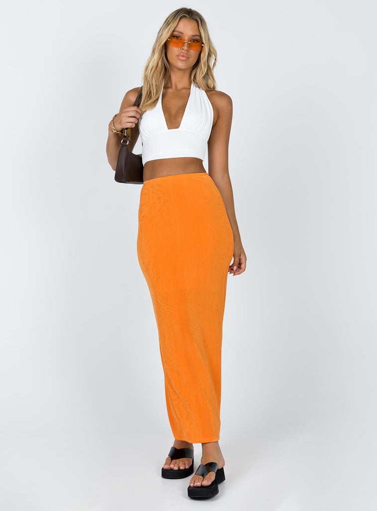 Harriette Maxi Skirt Orange