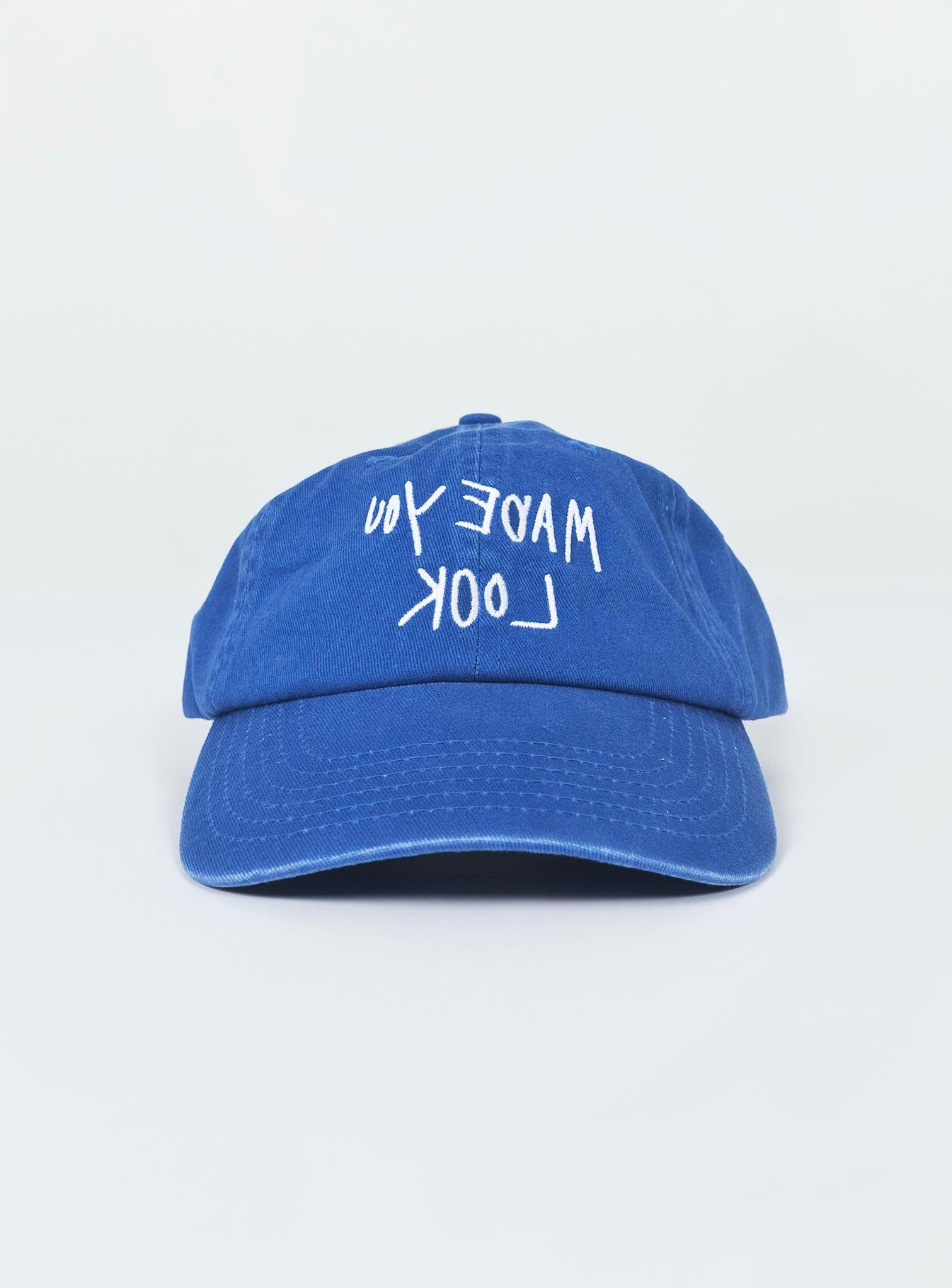 Blue dad cap Embroidered graphic Adjustable back