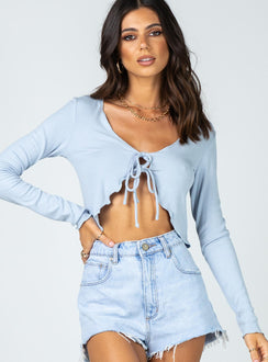 product Princess Polly Full Sleeves Crew Neck  Sebaste Top Blue