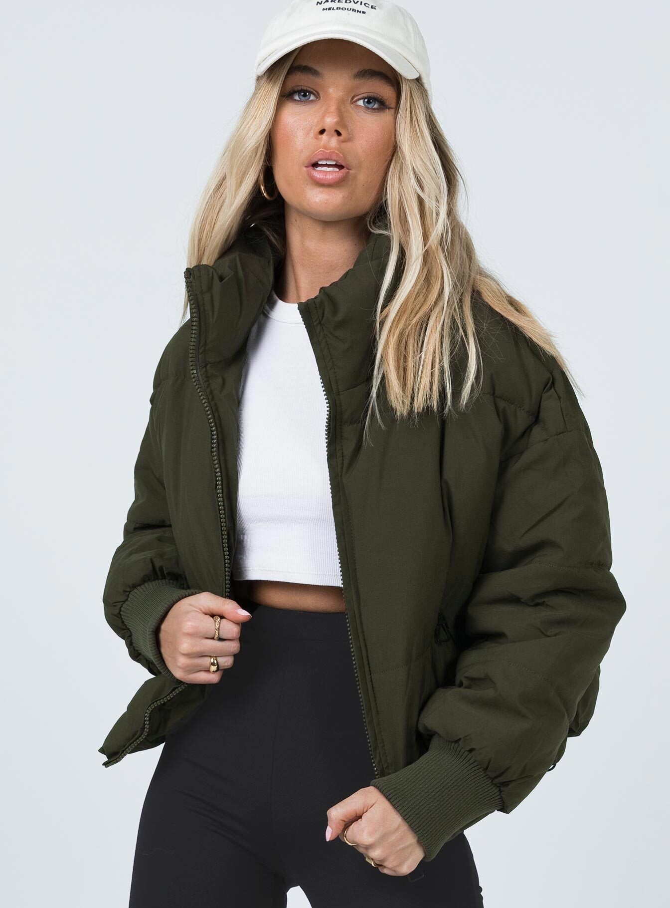 Abe puffer jacket khaki