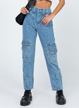 Princess Polly High Rise  The Stacey Jeans Denim Blue
