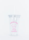 I Love You A Latte Iced Coffee Tumbler Clear / Pink