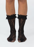 Socks Princess Polly Exclusive Lace design Semi sheer  Ruffle ankle Elasticated