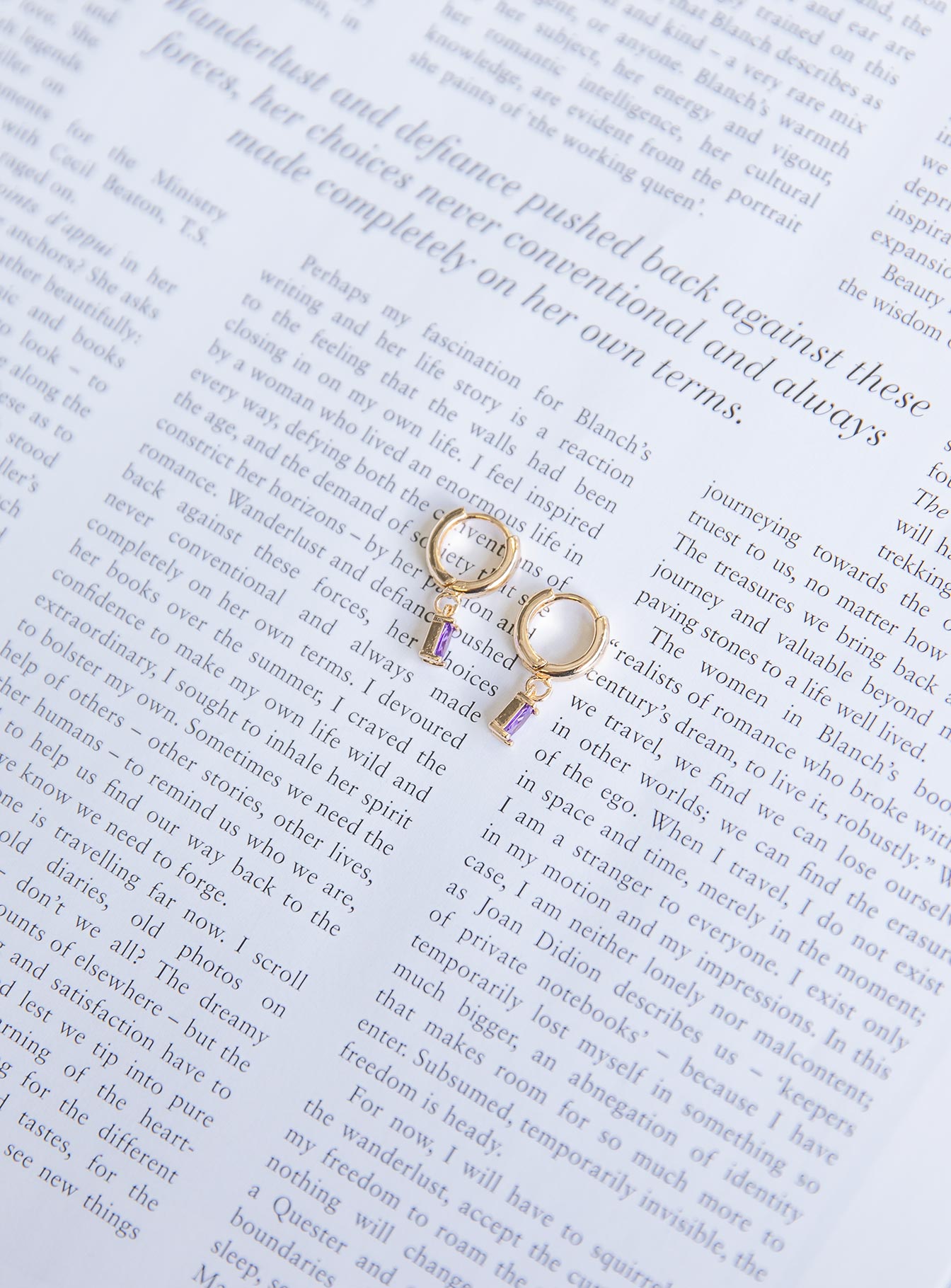 Bridgerton Earrings Purple